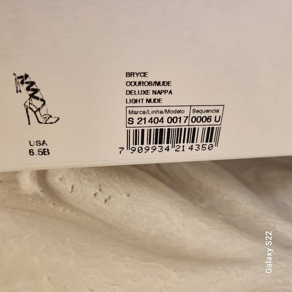 SCHUTZ "Bryce" Light Nude Nappa Leather Heeled Sandals. NIB. Size 6.5 - Picture 4 of 12